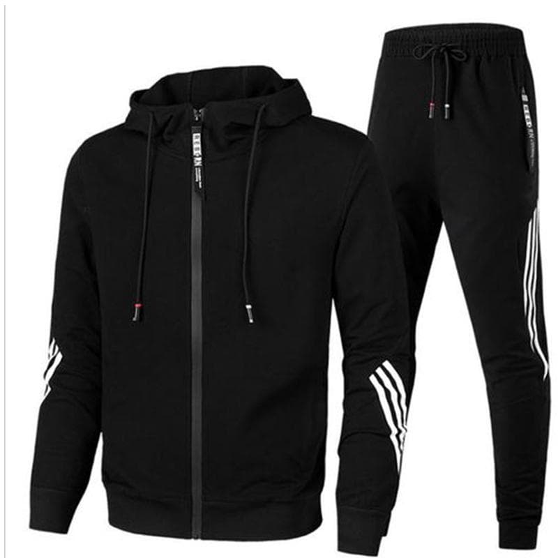 Toamna 2024 Nou Set Sport Sportiv Slim Fit pentru bărbați cu glugă cm culoare bleumarin