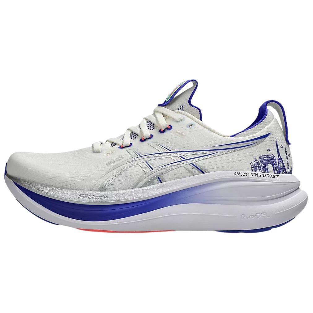 ASICS GEL NIMBUS 28 Running Shoes Unisex White Blue 1013A208-100 cm