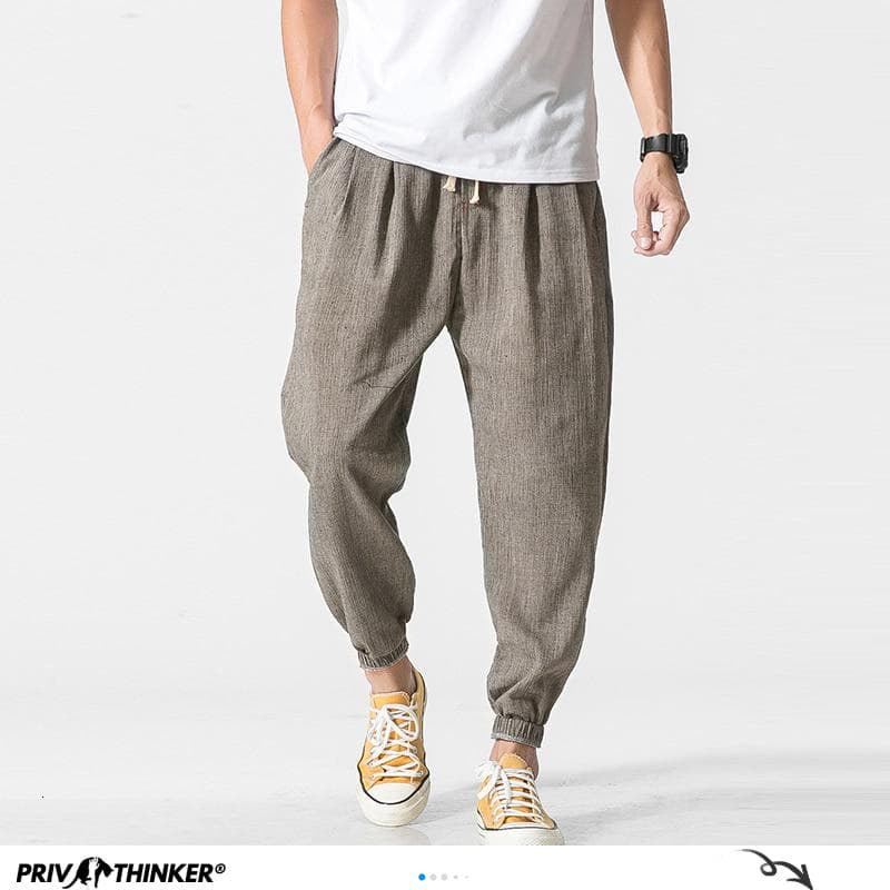 Privathinker, bumbac, in, pantaloni harem casual, pantaloni de jogging pentru bărbați, pantaloni de vară pentru bărbați, pantaloni largi în stil