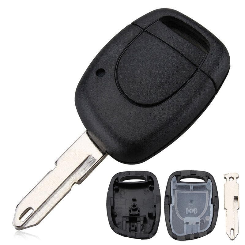 Husă pentru chei de mașină cu 1 buton, carcasa de înlocuire pentru telecomandă, potrivită pentru Renault Clio Kangoo Twingo