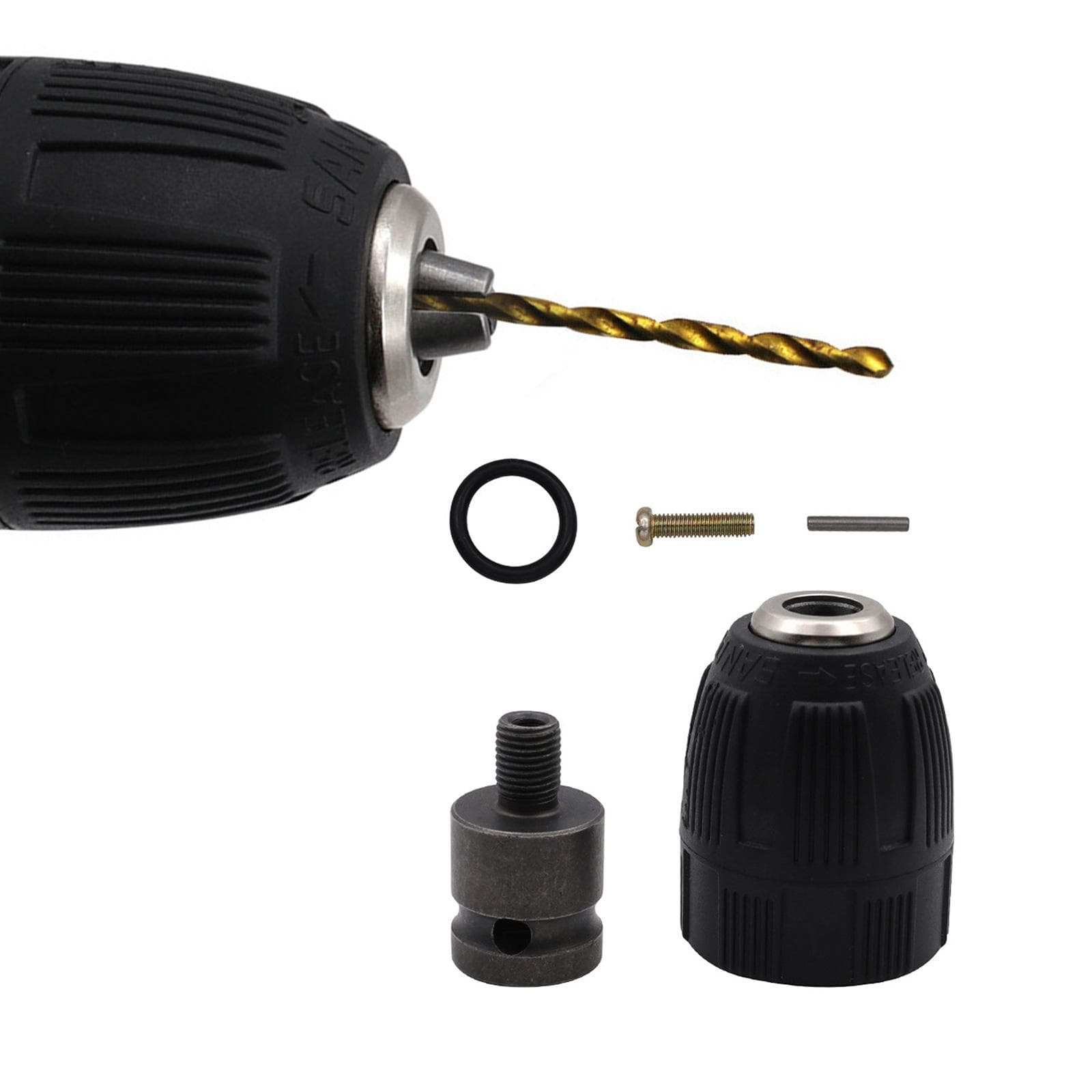 0,8-10 mm Convertor precis pentru mandrină de găurit fără cheie 3/8 - 24UNF Filet 24UNF Adaptator cu schimbare rapidă Coadă 1/4  Hex