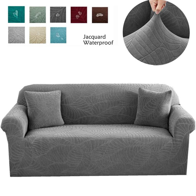Husă de canapea elastică, rezistentă la apă, elastică, jacquard, spandex, pentru canapea pentru sufragerie 1/2/3/4 locuri cian