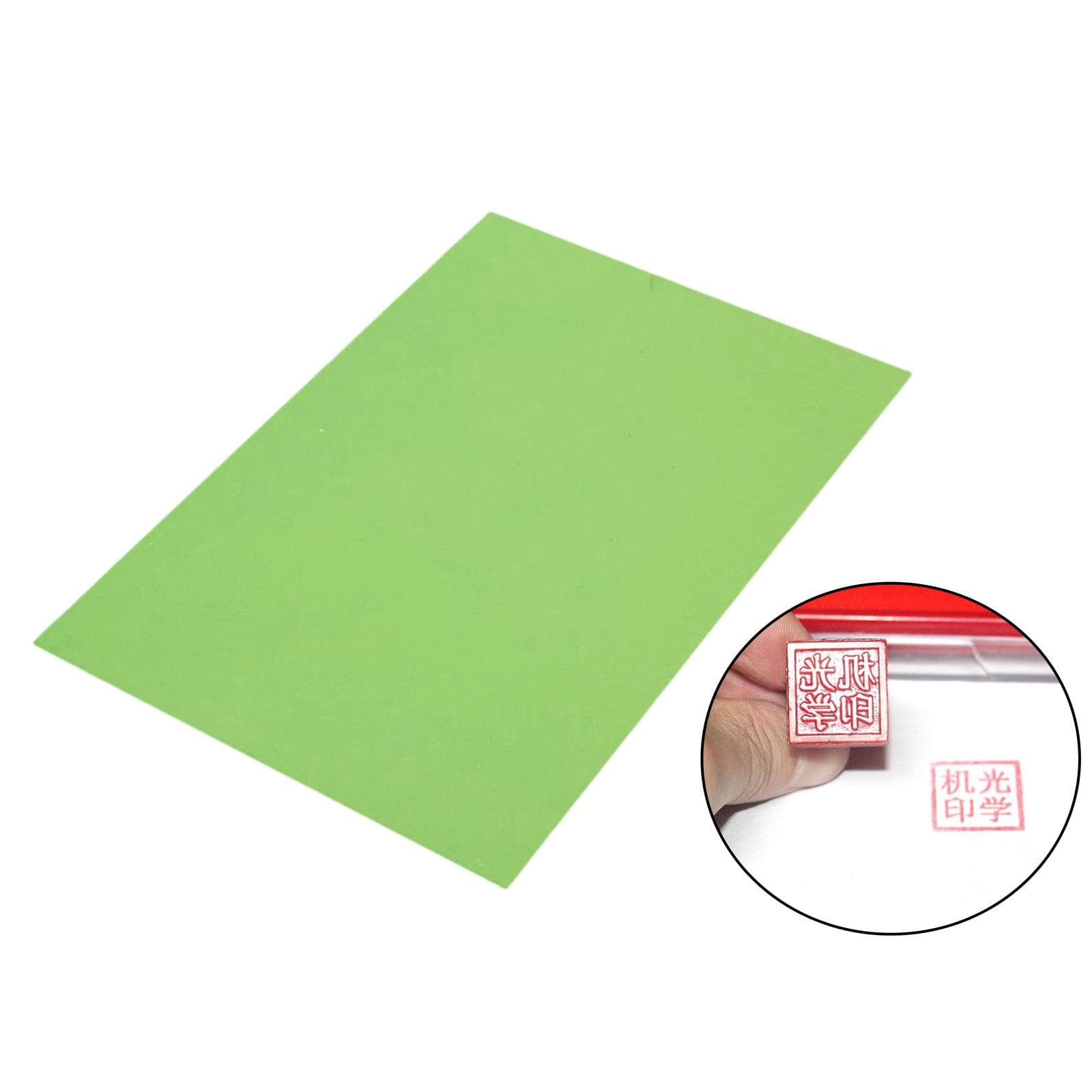 Placă fotopolimerică Rășină solubilă în apă Material ștampilă pentru imprimare pe blocuri DIY Unelte de ștanțare personalizate verde