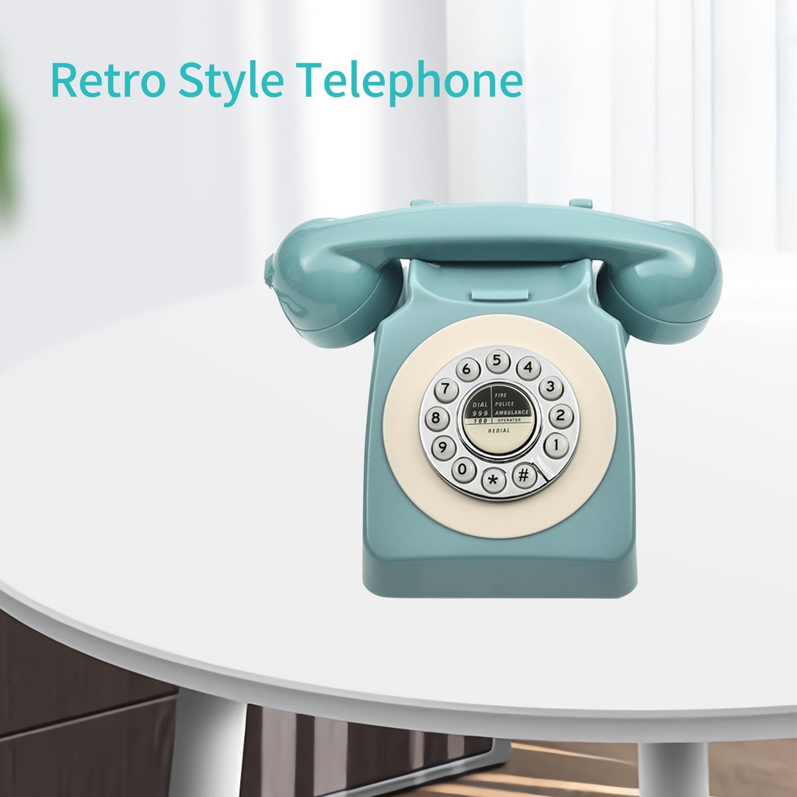 Telefon de birou cu fir Anii 80 Vintage în stil retro Telefon Birou Telefon fix Suport volum sonerie verde