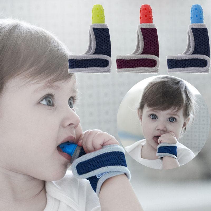 Protectie pentru degete pentru copii Stop degetul mare pentru incheietura mainii Manusi de alaptare pentru bebelusi Suzeta roșu