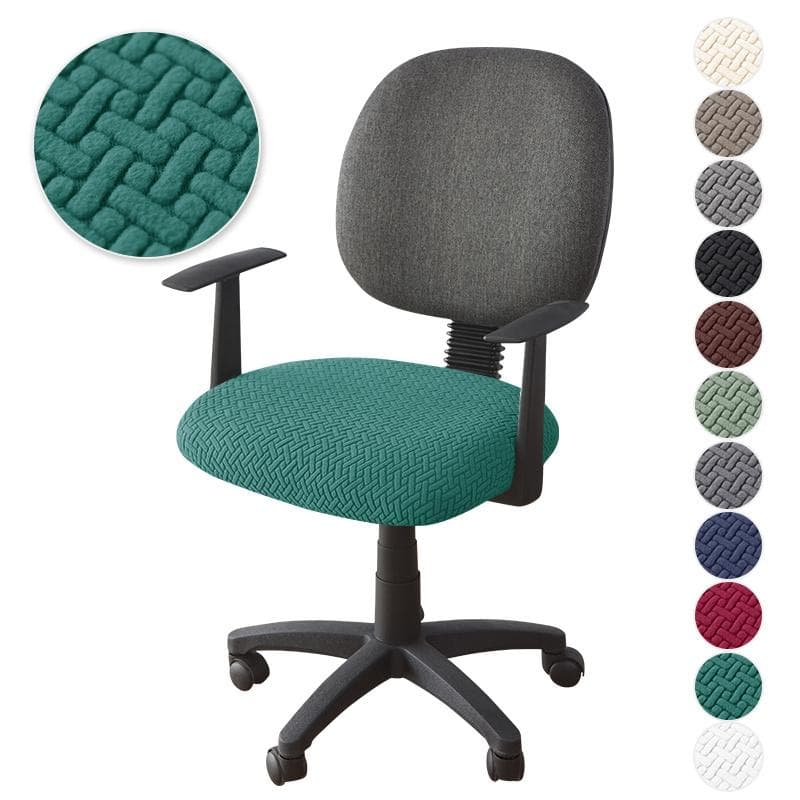 1 /2 /4 /6buc Husă elastică pentru scaun pentru scaun de birou, culoare solidă, spandex, pentru scaun pentru computer, antipraf, în jacquard,