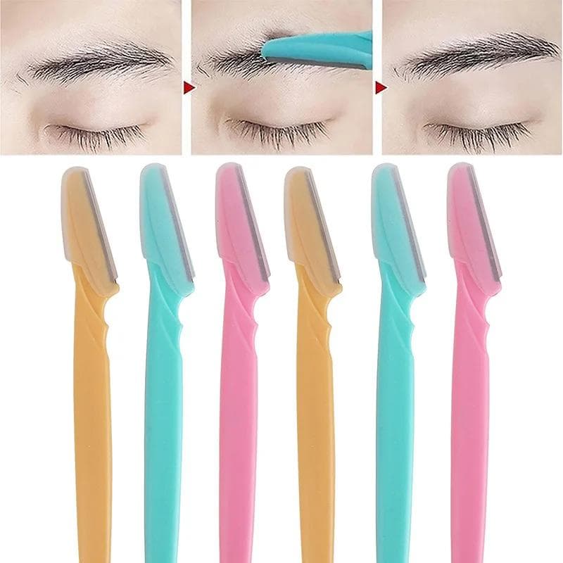 Set de 6 buc. Trimmer sprâncene Îndepărtare păr facial și corporal Foarfecă Tăietor Brici sprâncene Aparat de ras Modelator Instrument de