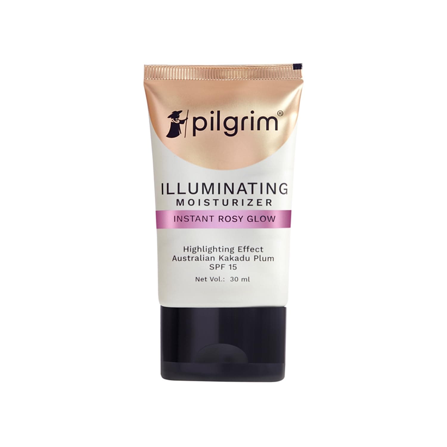 Cremă Hidratantă Iluminatoare Pilgrim Pentru Față 30ml | Iluminator Non-Uleios cu Strălucire Roz și SPF 15