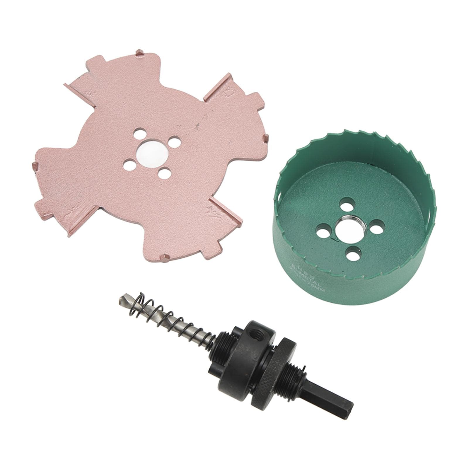 Burghiu carotier fără margine cu gaură spot, coadă hexagonală, burghiu de centrare pentru poziționare, set scule pentru gaură cu alezor, 75mm  
