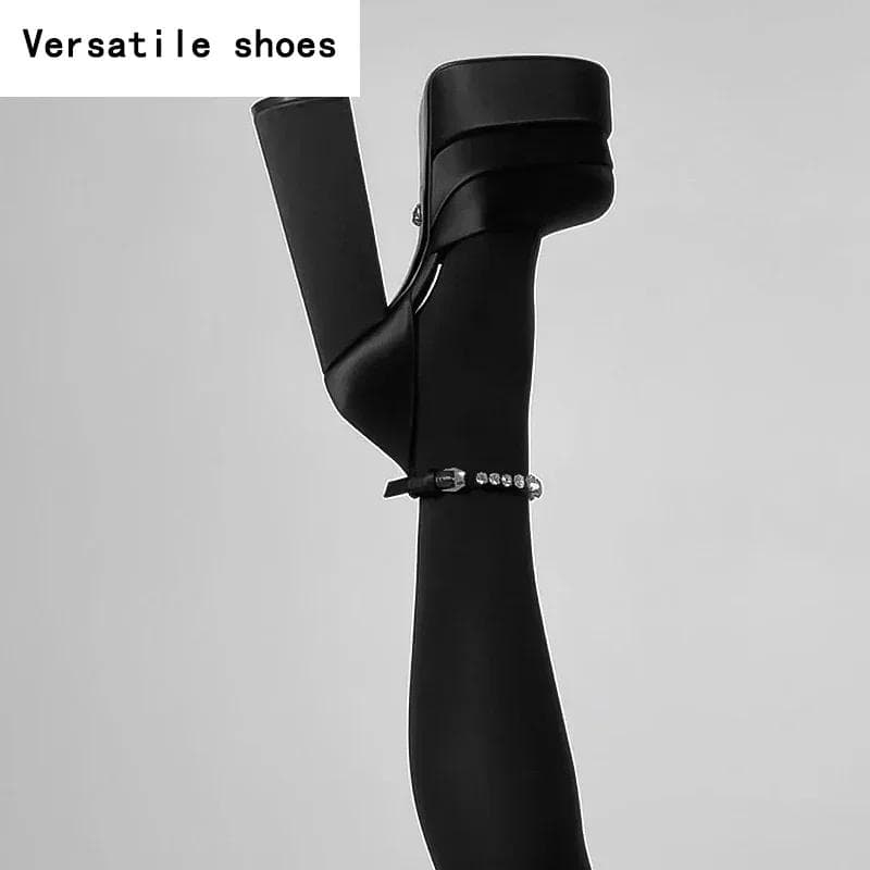 Club de noapte CRYSTAL Pompe pentru femei Pantofi de modă Platformă de modă Toc înalt gros pentru femei Sandale de petrecere Stripper Sexy