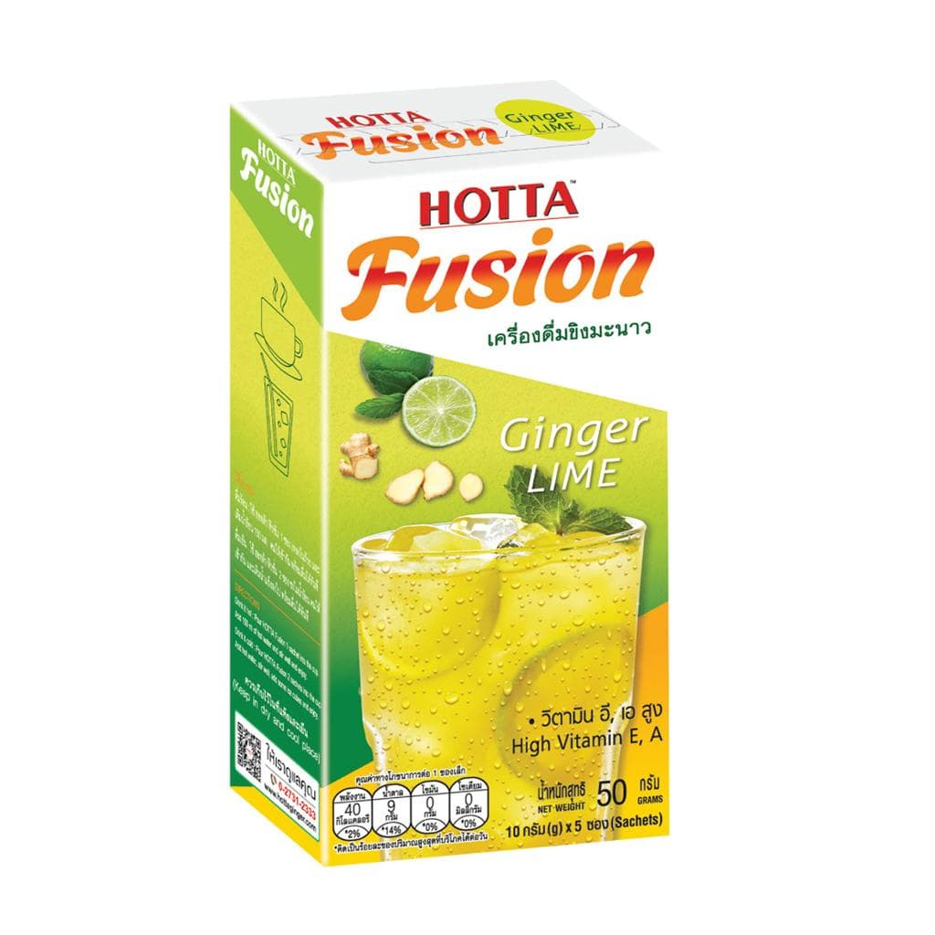 HOTTA Fusion Instant Ginger Lime Flavour 15 gx 5 plicuri / 10 plicuri - Thai