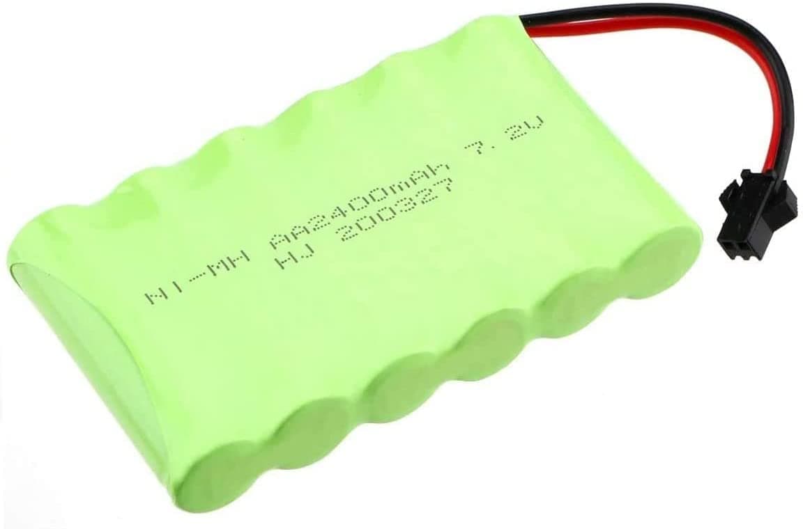 Acumulator Ni-MH AA 7.2V 2400mAh Reîncărcabil | Capacitate Mare & Performanță Optimă | Compatibil cu Vehicule RC, Rock Crawlers – Verde verde