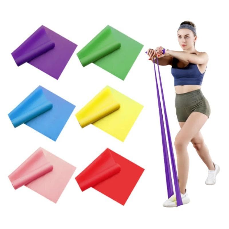 Banda de rezistență Yoga Pilates Benzi lungi de antrenament pentru terapie fizică Benzi elastice de exercițiu de forță acasă pentru partea