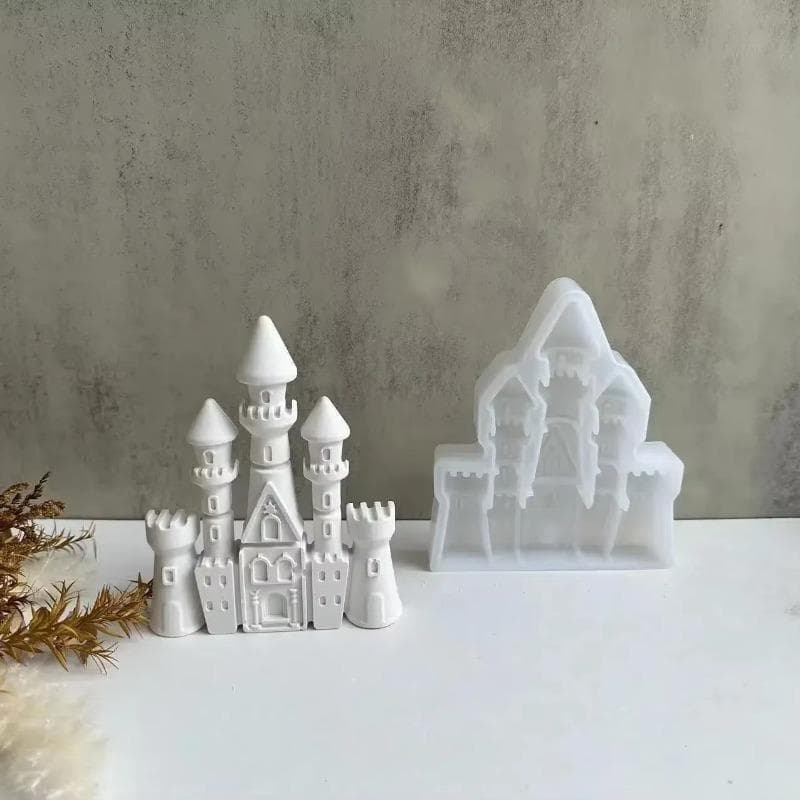 European Style Castle Candle Silicone Mold House Building Cake Chocolate Silicone Mold Soap Castle Resin Gypsum Mold 2025