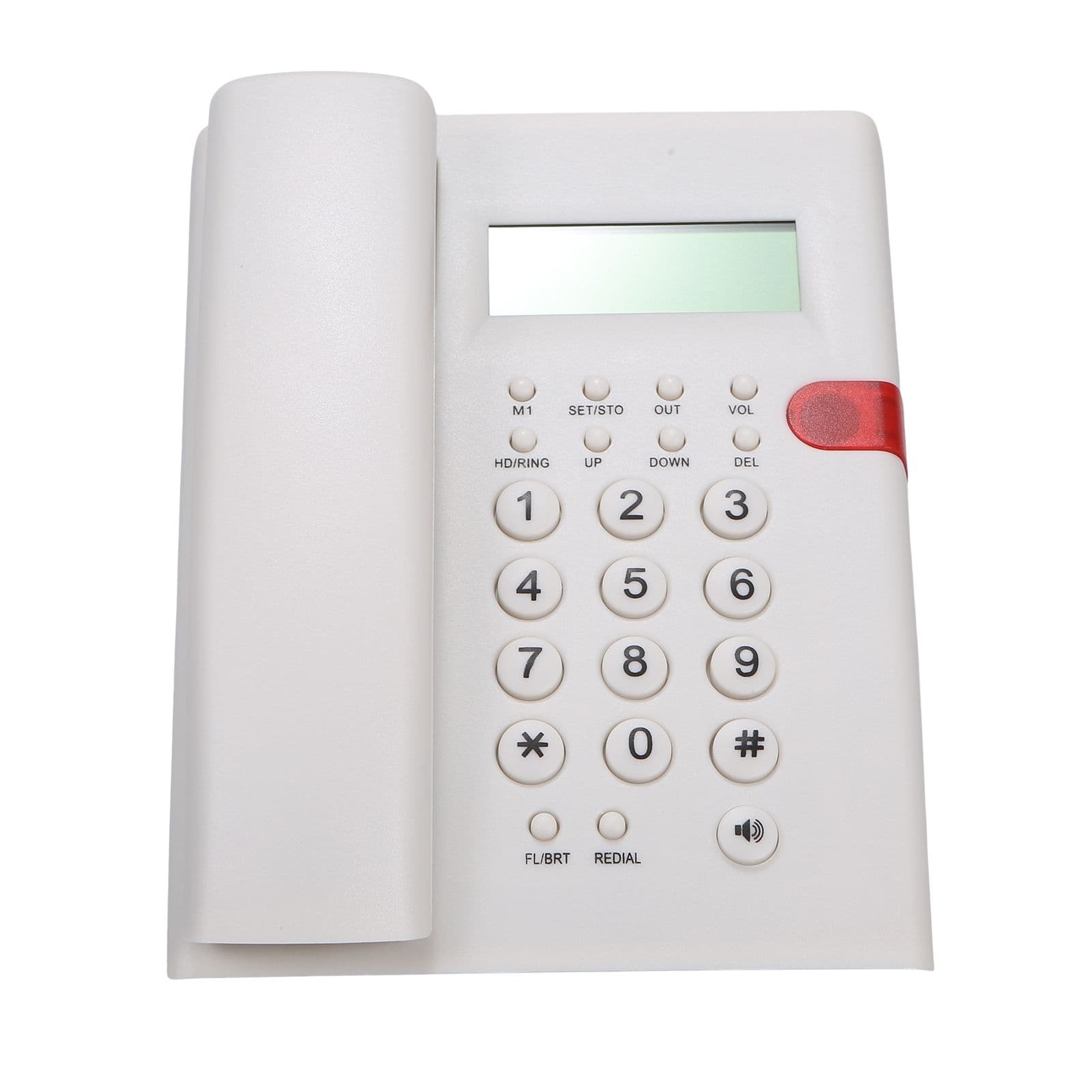 Telefon fix fără baterie de birou cu identificarea apelantului Luminozitatea ecranului LCD reglabilă negru