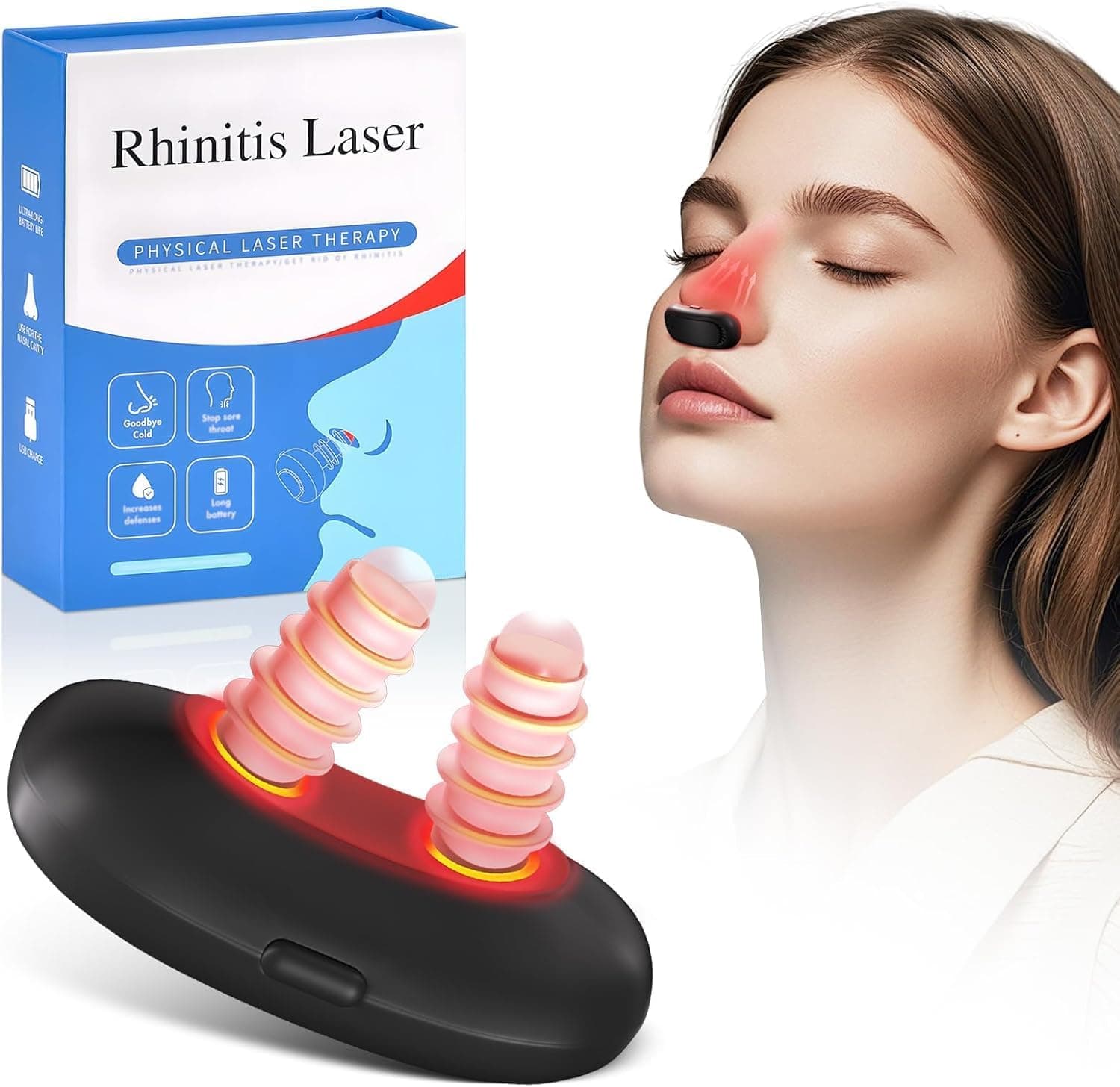 Dispozitiv de terapie nazală cu lumină roșie RespiRelief, Instrument de terapie nazală cu lumină roșie Respi-Relief, Terapie nazală cu lumină
