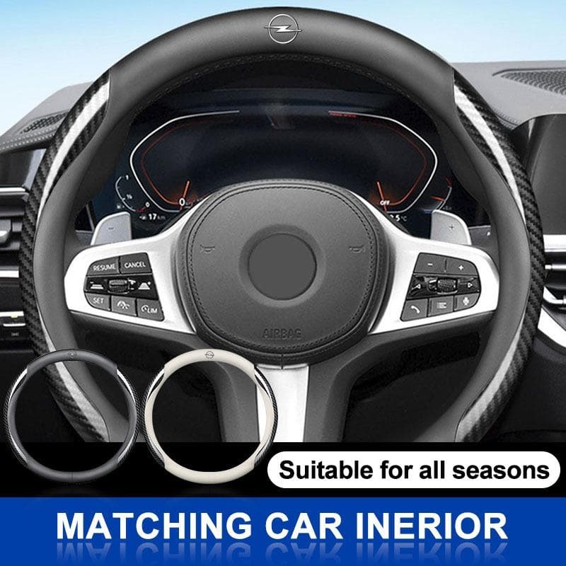 Husă Volan Auto Fibră de Carbon Accesorii Auto Pentru Opel Crossland Crossland-X Mokka Combo Cascada Monza alb