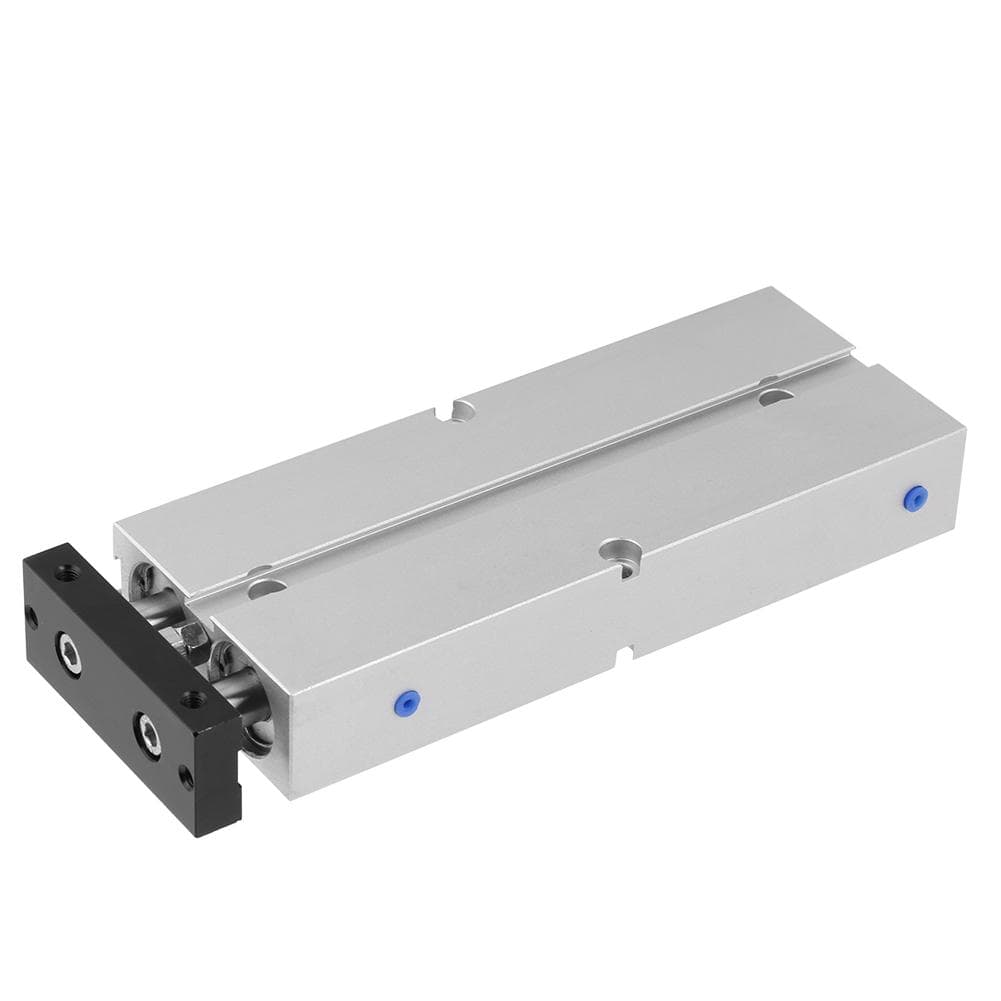 1 buc Cilindru pneumatic cu aer cu tijă dublă cu dublă acțiune cu alezaj de 20 mm și cursă de 100 mm din aliaj de aluminiu