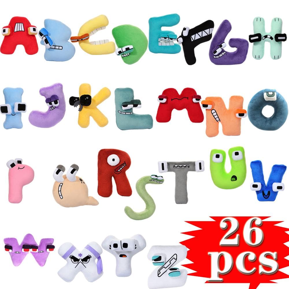 Alfabet Lore Jucării de Plus 26 Litere Animal Plushie Păpușă Educațională Pentru Copii Adulți Halloween Cadou de Crăciun