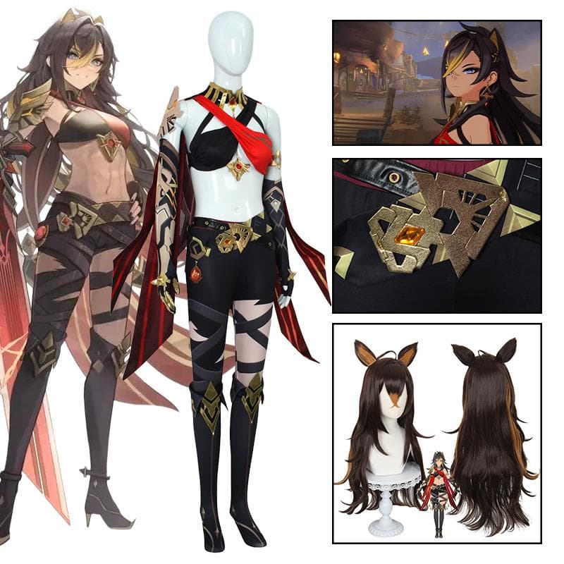 Dehya Cosplay Costum Cosplay Dehya Perucă Sexy Femei Accesorii Uniforme Halloween Carnaval Party Outfit Set Complet cm