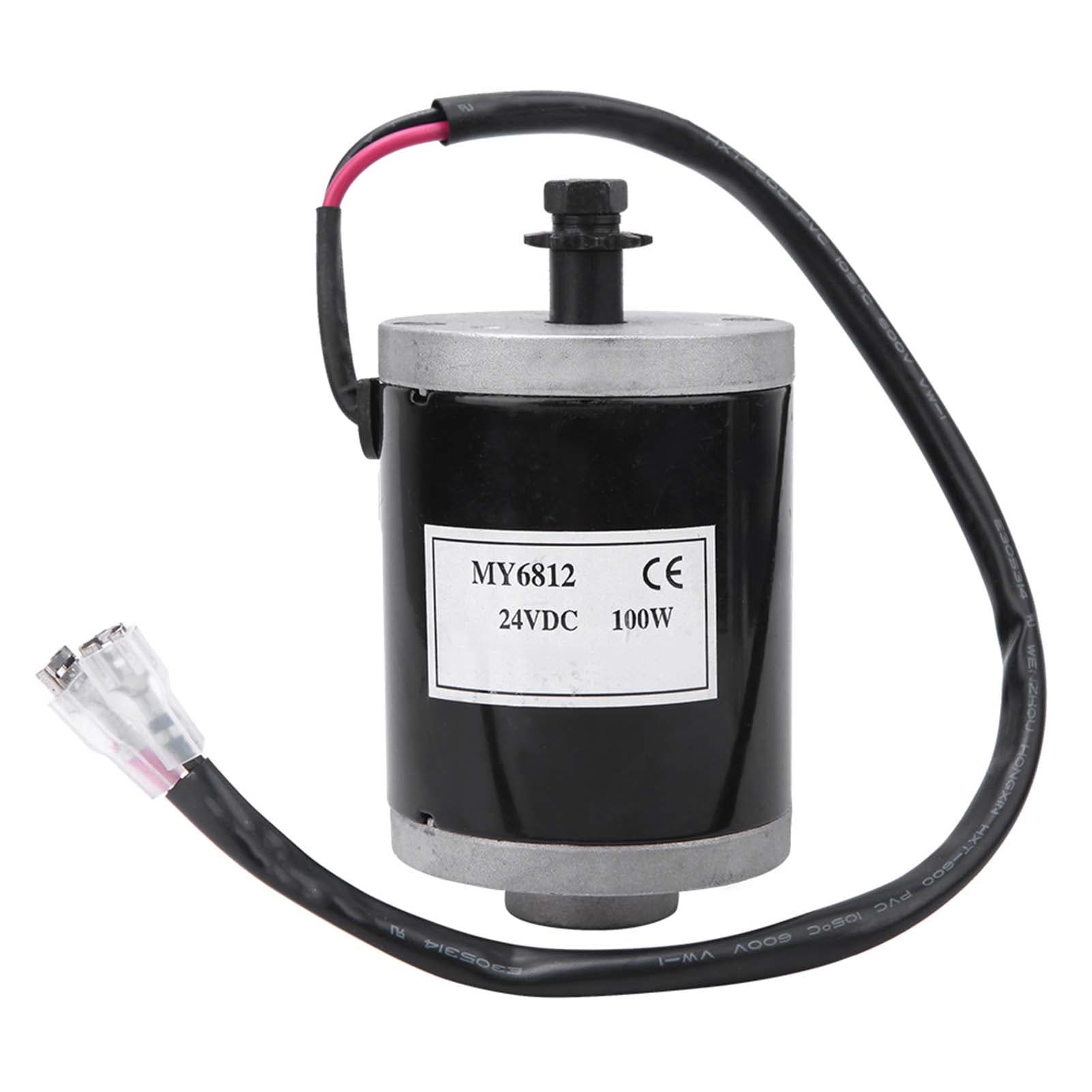 MY6812 24V 100W Motor cu perie mică de mare viteză cu roată curea Accesoriu pentru bicicletă electrică scuter electric alb