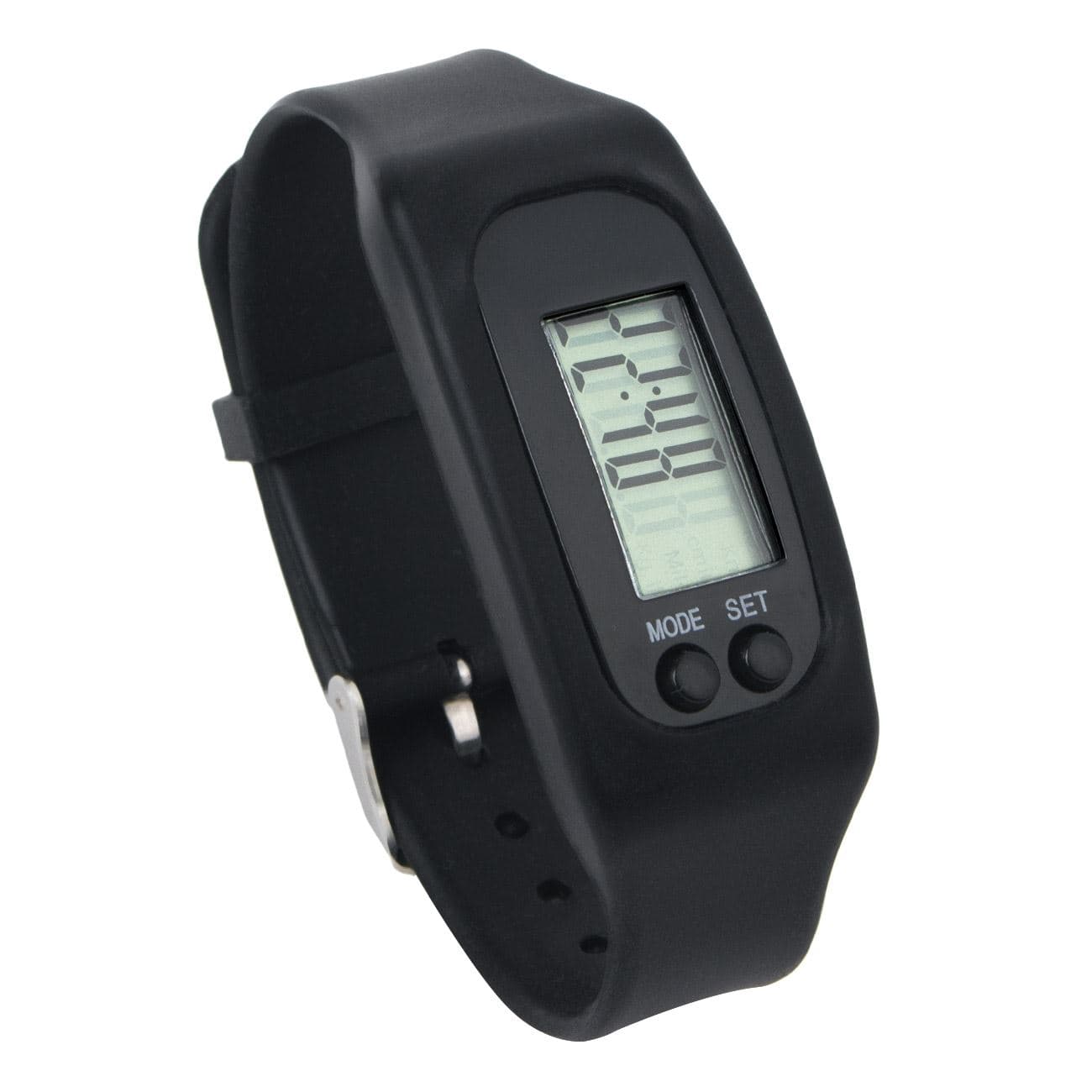 Ceas bratara pedometru, lcd, negru, baterie inclusa