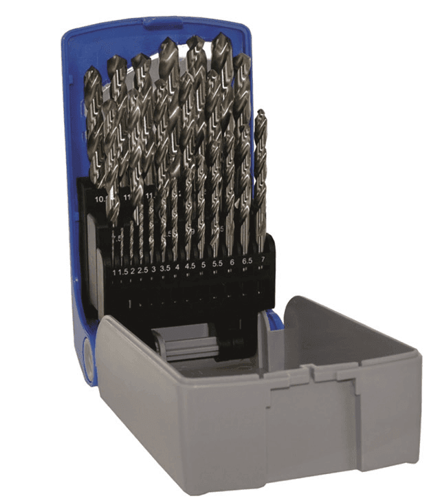 Set burghie DIN 338, rectificate, HSS 1-13 mm x 0,5 mm / 25 piese 25 piese