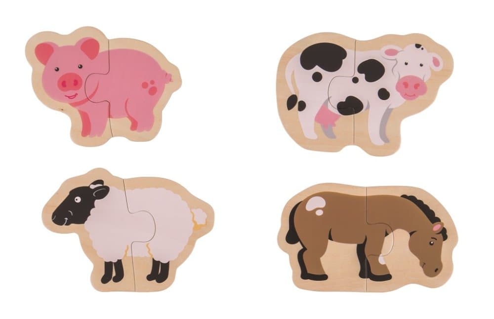 Bigjigs Toys Puzzle ușor Animale de la fermă