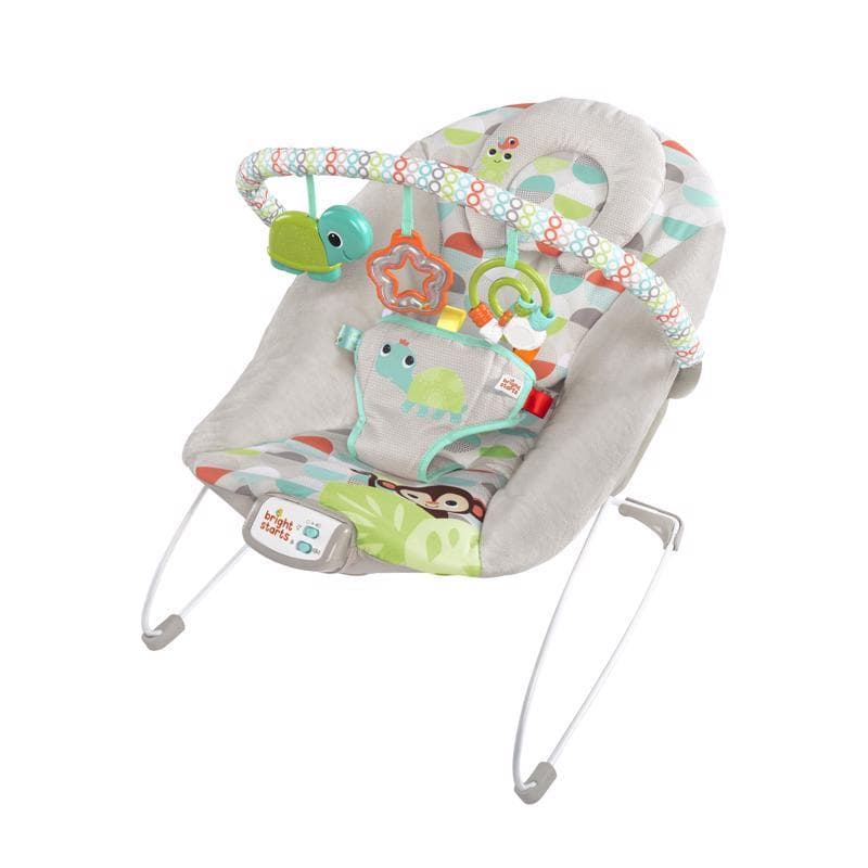 BRIGHT STARTS Sezlong care vibrează cu melodia Happy Safari 0 m+, până la 9 kg, 2019