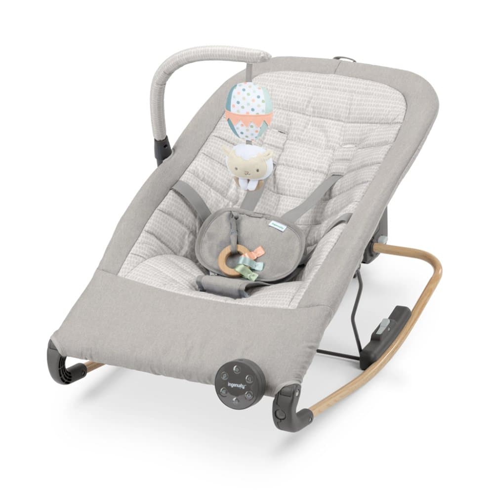 INGENUITY Șezlong cu vibrații și masaj cu melodii Soulful Skies™ 0l+ până la 9 kg