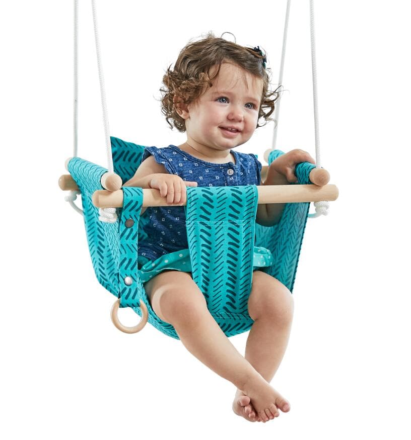 2Kids Toys Leagăn textil pentru copii, 100% bumbac, turcoaz