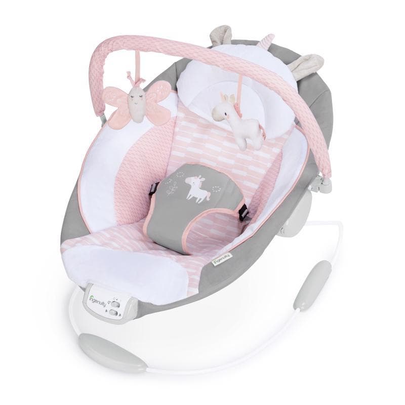 INGENUITY Șezlong vibrant cu melodie Flora the Unicorn™ 0l+ până la 9 kg