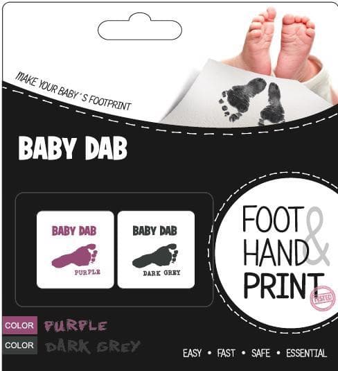 BABY DAB Culoare pentru imprimeuri copii 2 buc mov, gri