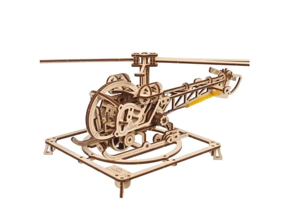 Ugears 3D Puzzle mecanic din lemn MINI Helicopter
