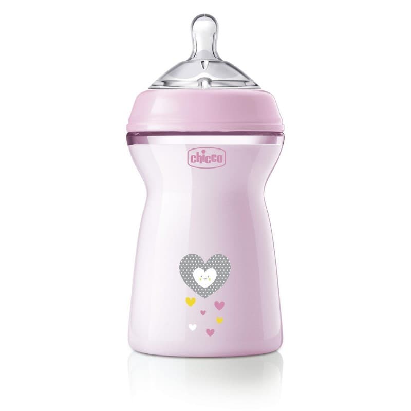CHICCO Biberon anticolici Natural Feeling 330 ml fetiță 6 luni+