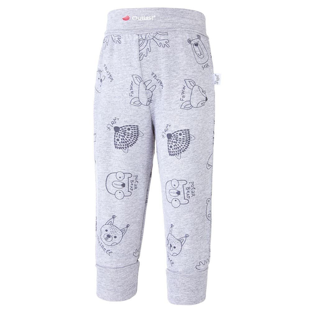 Pantaloni de trening smyk PRINT Outlast® - gri melanj cu animale 62