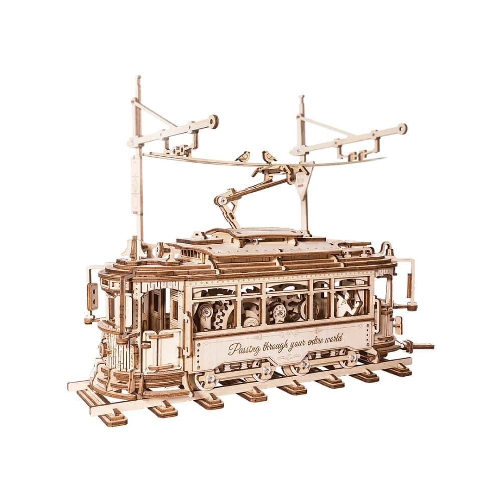 RoboTime Puzzle 3D din lemn, mecanic, Tramvai