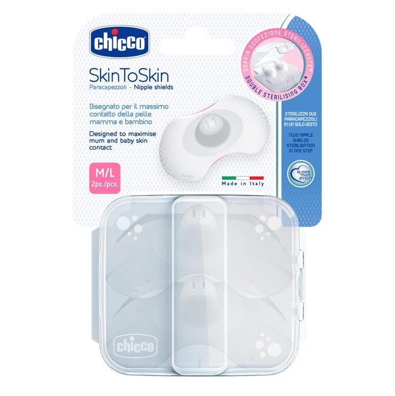 CHICCO Protector mamelon SkinToSkin silicon 2 buc M/L
