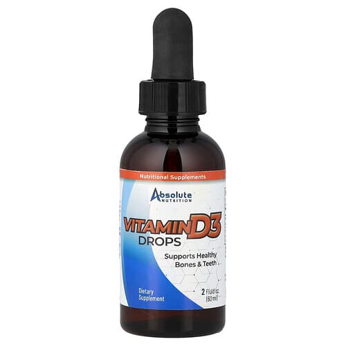 Absolute Nutrition, Vitamin D3 Drops, 2 fl oz (60 ml)