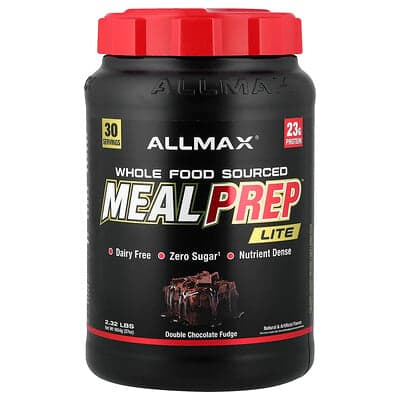 ALLMAX, Meal Prep™ Lite, Fudge cu ciocolată dublă, 2,32 lbs (37 oz)