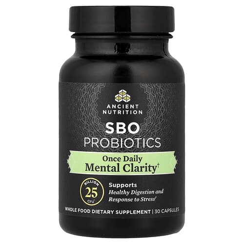 Ancient Nutrition, SBO Probiotics, Mental Clarity, Once Daily, 30 Capsules