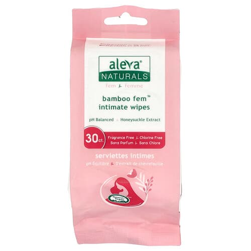 Aleva Naturals, Șervețele intime Bamboo Fem™, 30 de șervețele