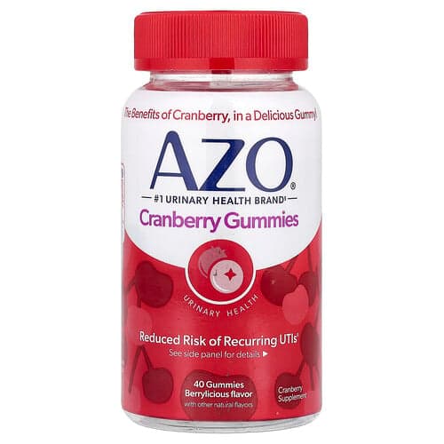 AZO, Cranberry Gummies, Berrylicious, 40 Gummies (250 mg per Gummy)
