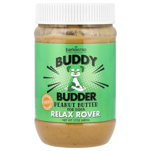 Bark Bistro, Relax Budder, Unt de arahide, Pentru câini, 480 g