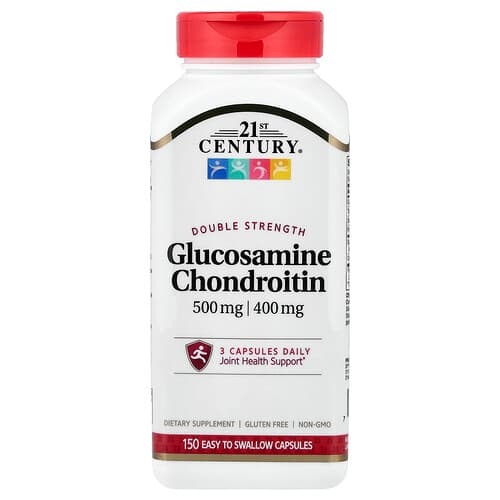 21st Century, Glucozamină și condroitină, 150 capsule ușor de înghițit