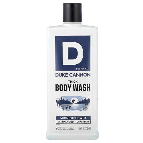 Duke Cannon Supply Co., Gel de duș Thick®, Înot la miezul nopții, 532 ml