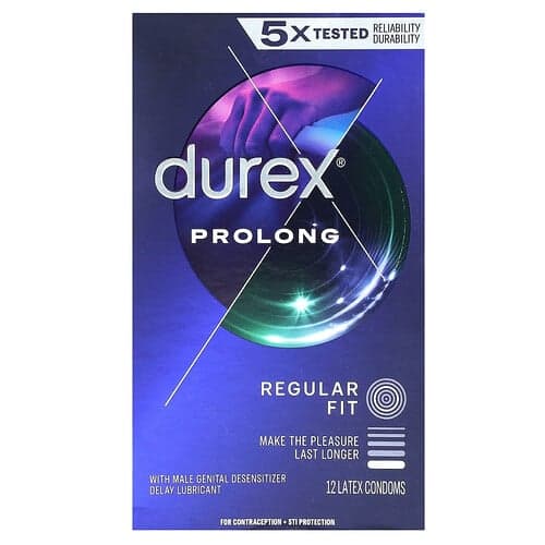 Durex, Prelungire, ajustare regulată, 12 prezervative din latex
