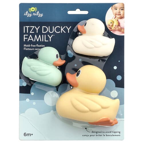itzy ritzy, Jucărie de baie Itzy Ritzy Ducky Family™, 6 luni+, 3 bucăți