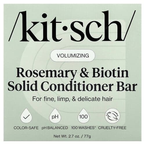 Kitsch, Baton de balsam solid volumizant, rozmarin și biotină, lavandă și vanilie, 2,7 oz (77 g)