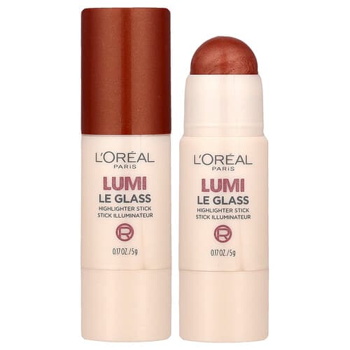 L'Oréal, Lumi, Le Glass Highlighter Stick, 625 Glassy Sunset Amour, 0,17 oz (5 g)